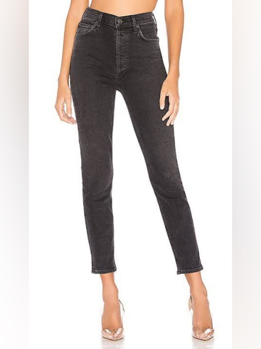 AGOLDE Nico High Rise Slim Fit Jeans in Virtue Black - Size 25 - NWT